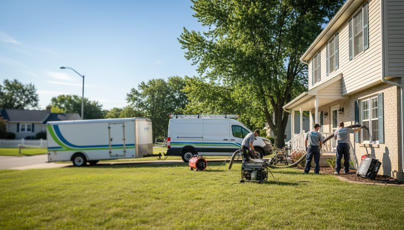 Flooded Basement Restoration And Cleanup With Repair in Greensburg, IN near me
